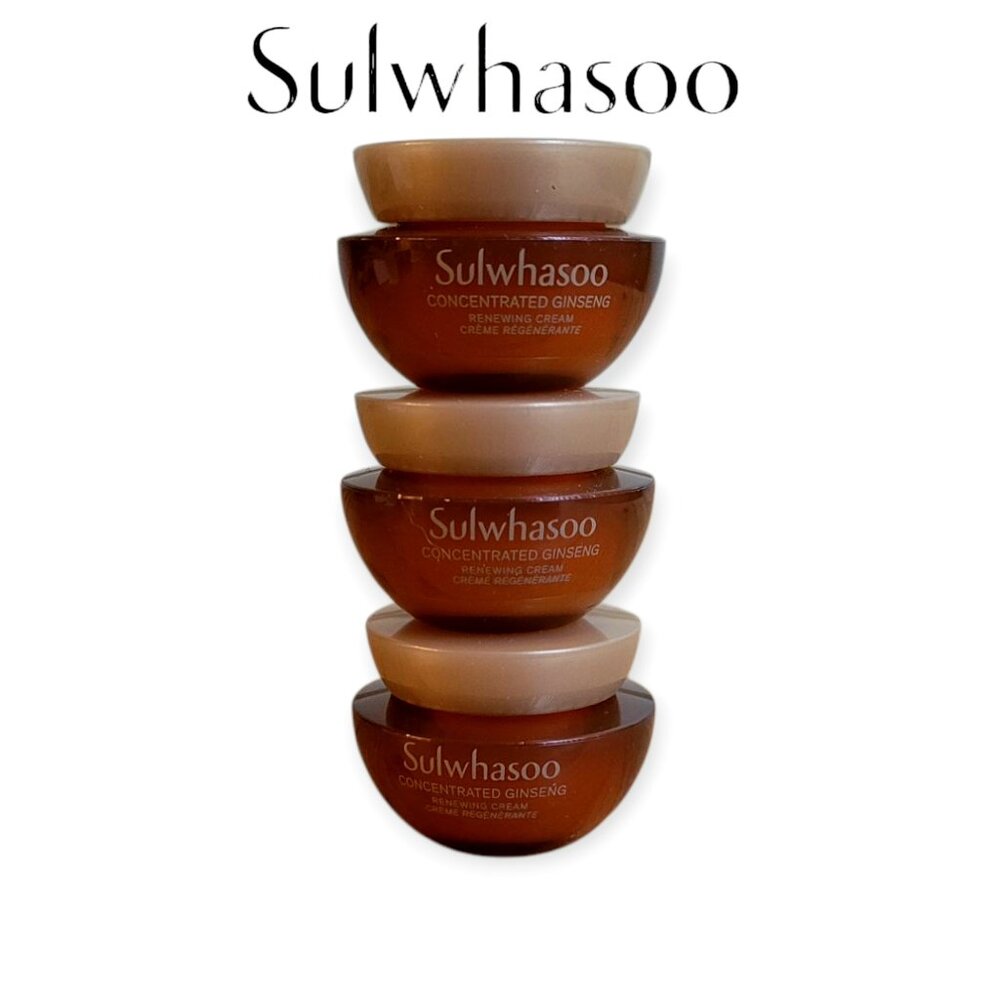 Sulwhasoo Concentrated Ginseng Renewing Cream Travel Size 3 Pack Luxury Skincare